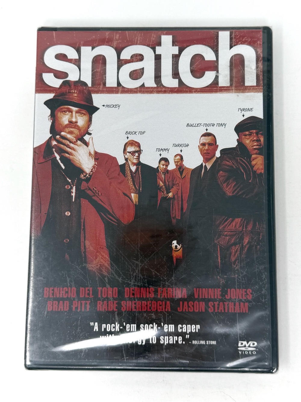 Snatch DVD New Sealed Brad Pitt Crime Comedy Movie Black and Red